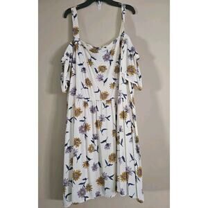 Old Navy Women's Size XXL Cold Shoulder Sunflower Mini‎ Dress